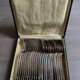 Silver-plated metal cutlery set, 24 pieces