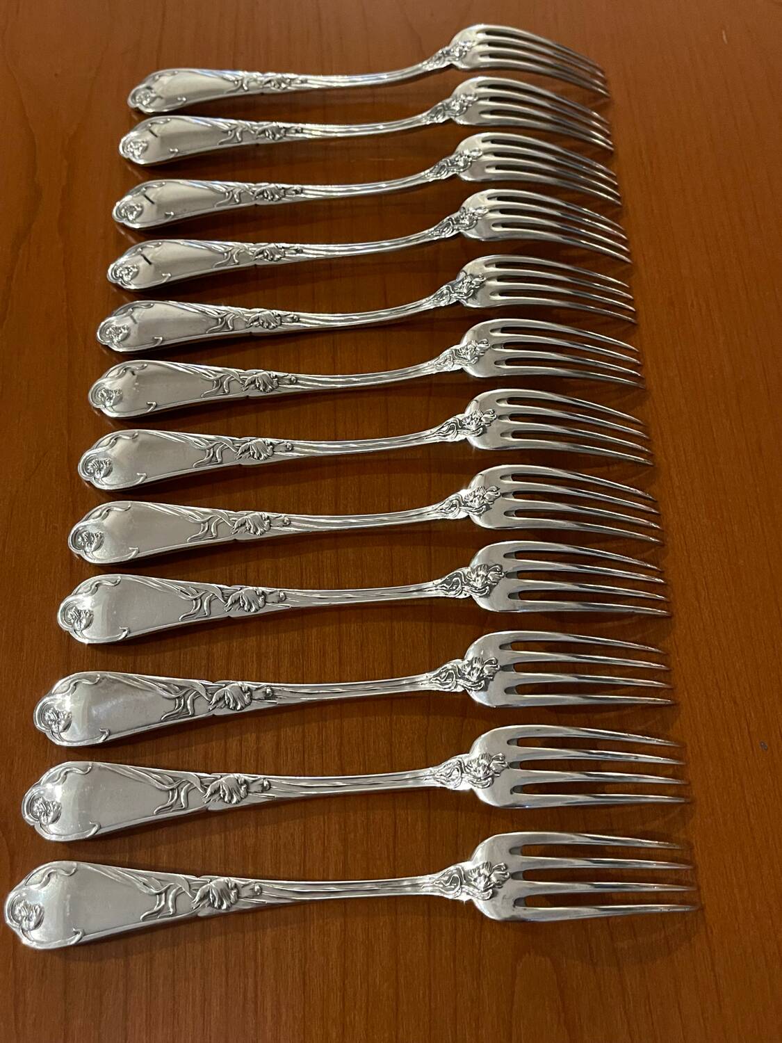 Art nouveau decor of iris 25 pieces
