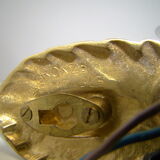 Pair of tanned sconces and glass paste
