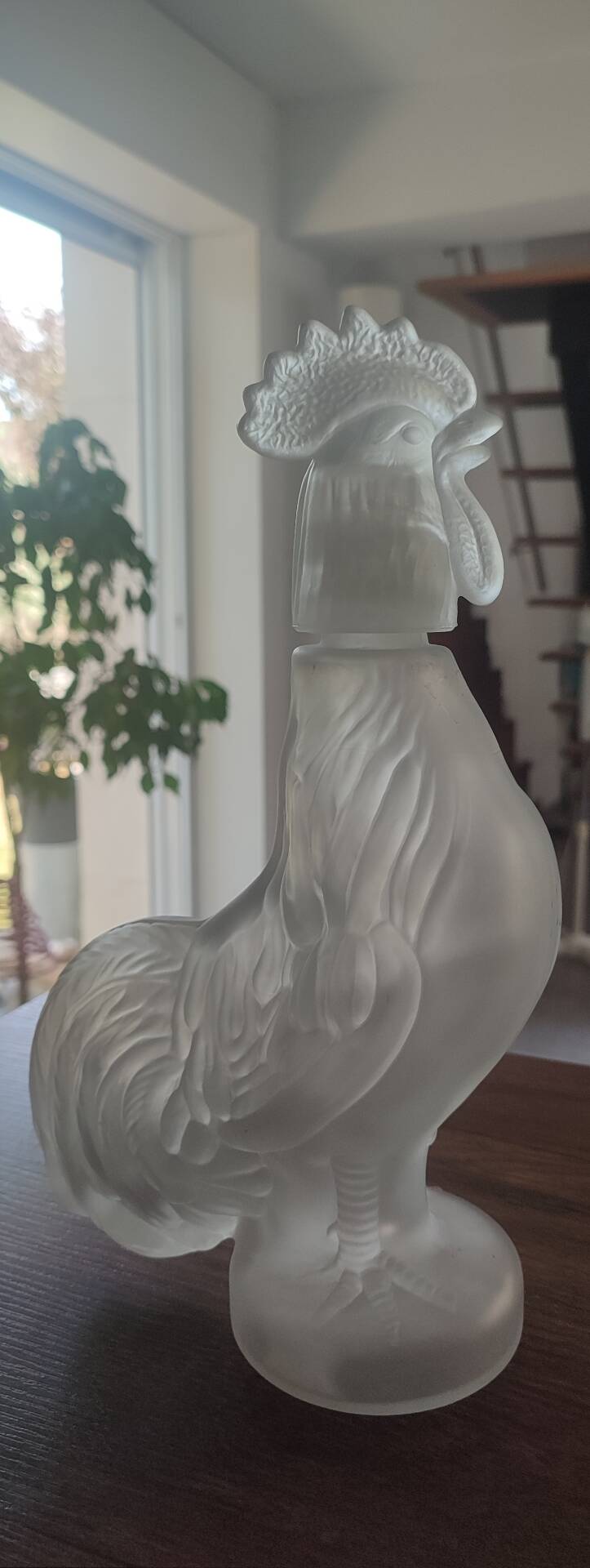 Zoomorphic carafe (28 cm) in Italian frosted glass - 1970s
