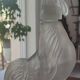 Zoomorphic carafe (28 cm) in Italian frosted glass - 1970s
