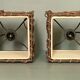 Pair of ethnic table lamps - braided water hyacinth roots, wrought iron, cotton