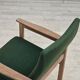 1980s, Danish armchair by Høng Stole, green furniture wool, oak wood.