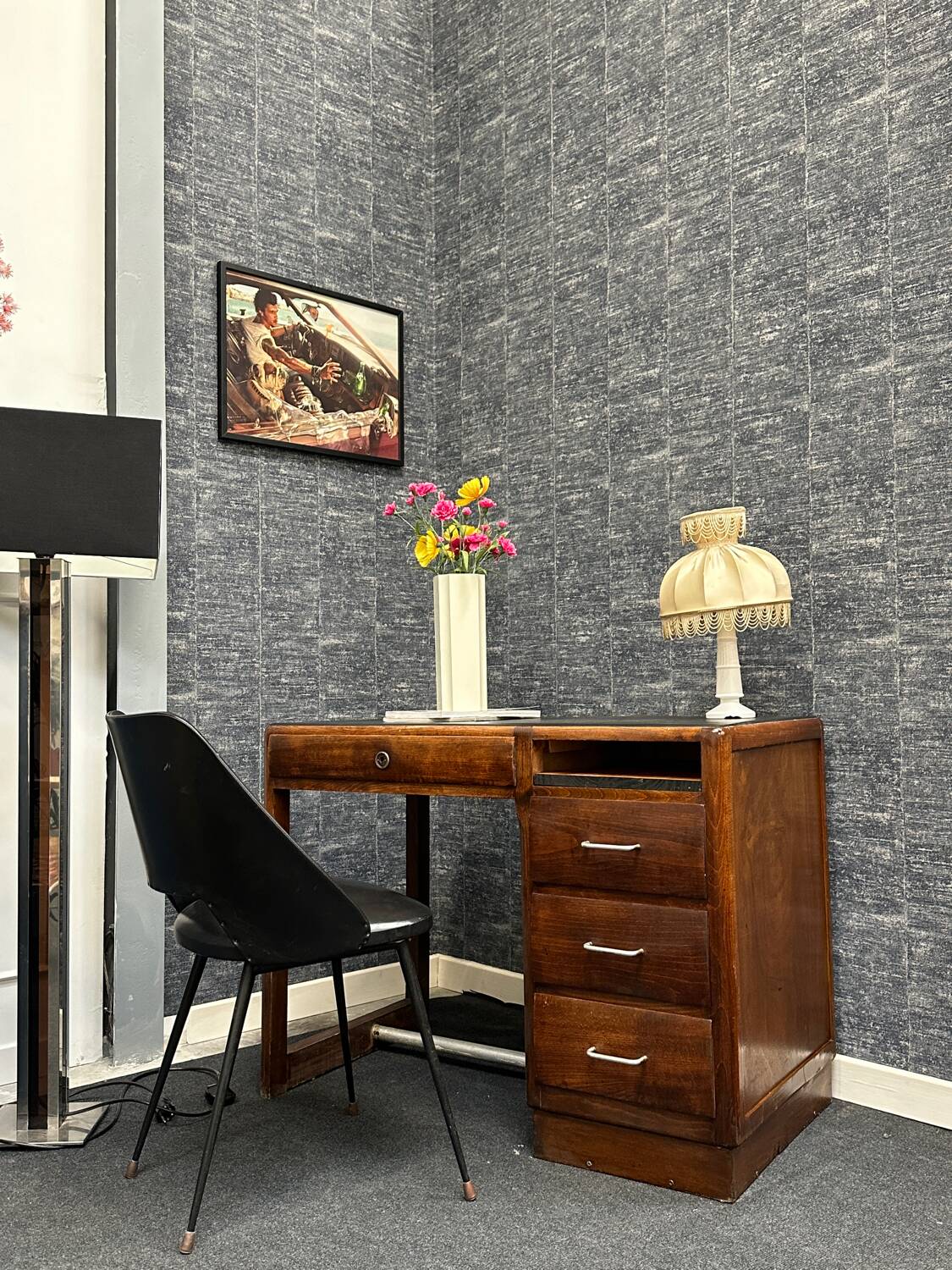 Vintage desk black tray
