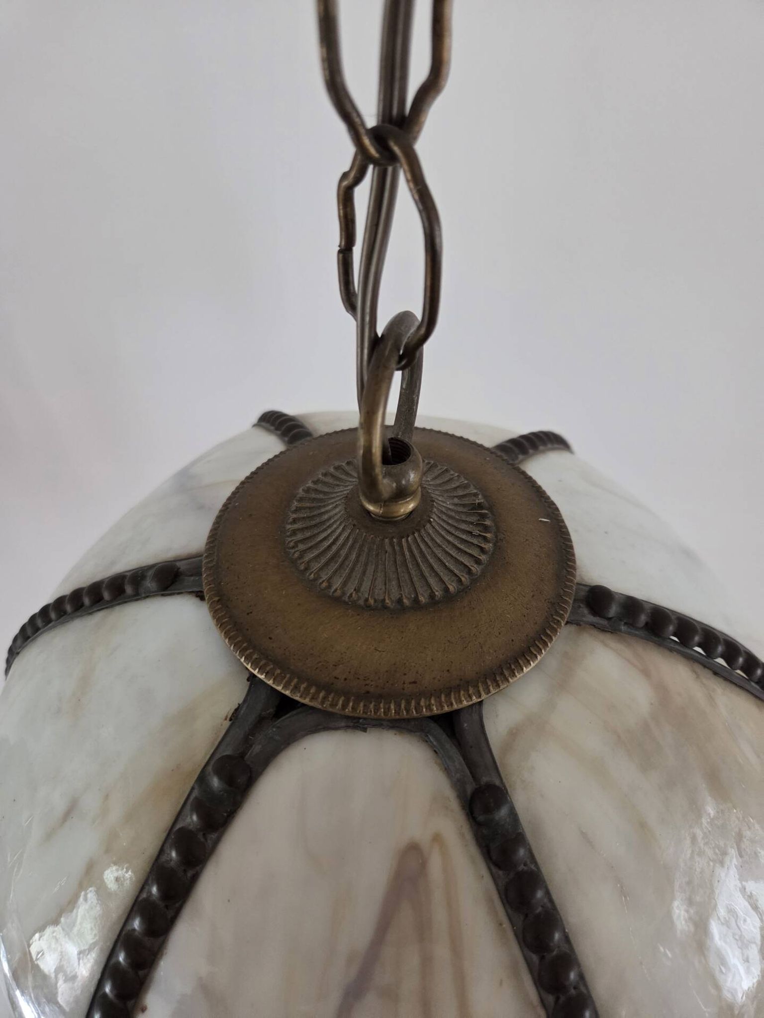 Suspension pâte de verre, style Art Déco 