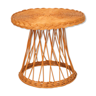 Braided rattan side table or coffee table