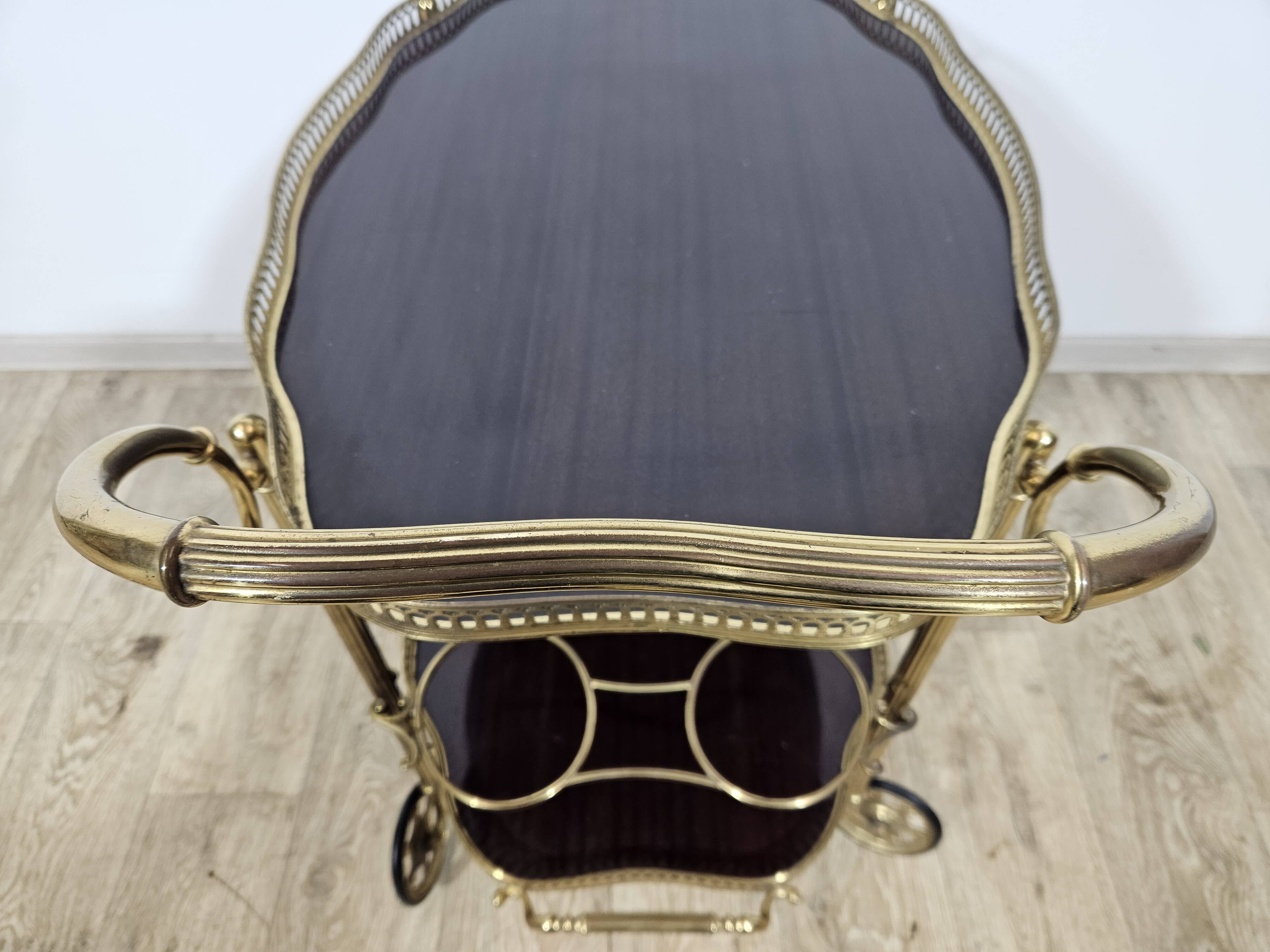 Luxurious bar cart,Maison Jansen, Hollywood Regency, France, 1950s/70s