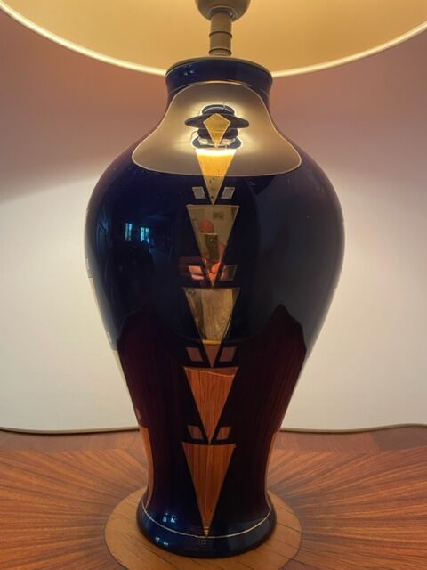 Art Deco lamp Boch la Louvière ceramic