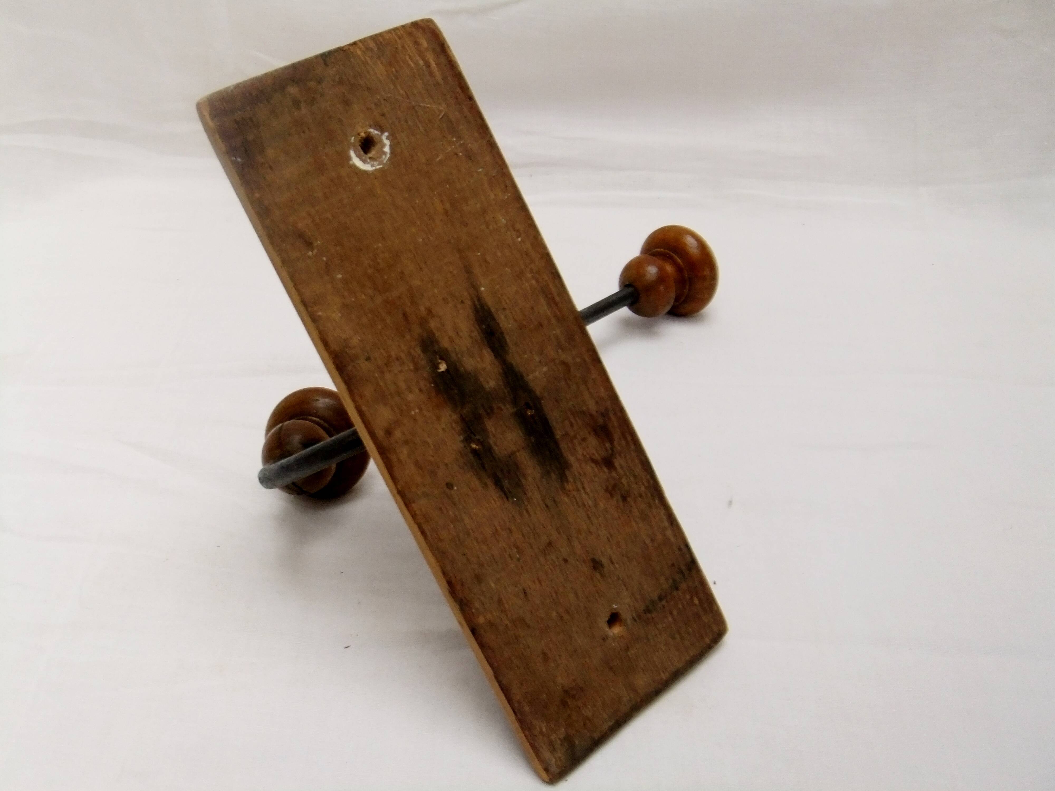 Wall coat rack hook wrought iron wood