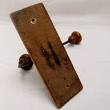 Wall coat rack hook wrought iron wood