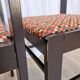 Vintage Black Wooden Dining Chairs: Retro Fabric Seats, 1970s Yugoslavia (S