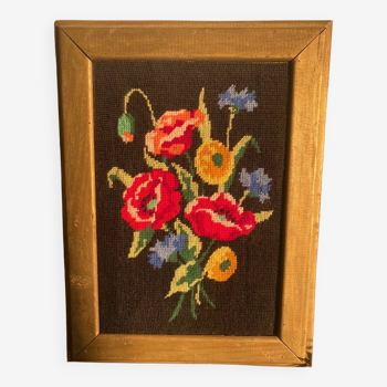 Flower bouquet frame in Canvas