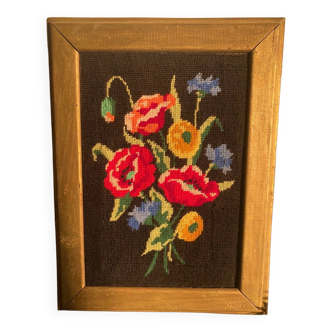 Flower bouquet frame in Canvas