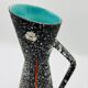 Vintage pitcher Hubert Bequet in speckled ceramic Belgium