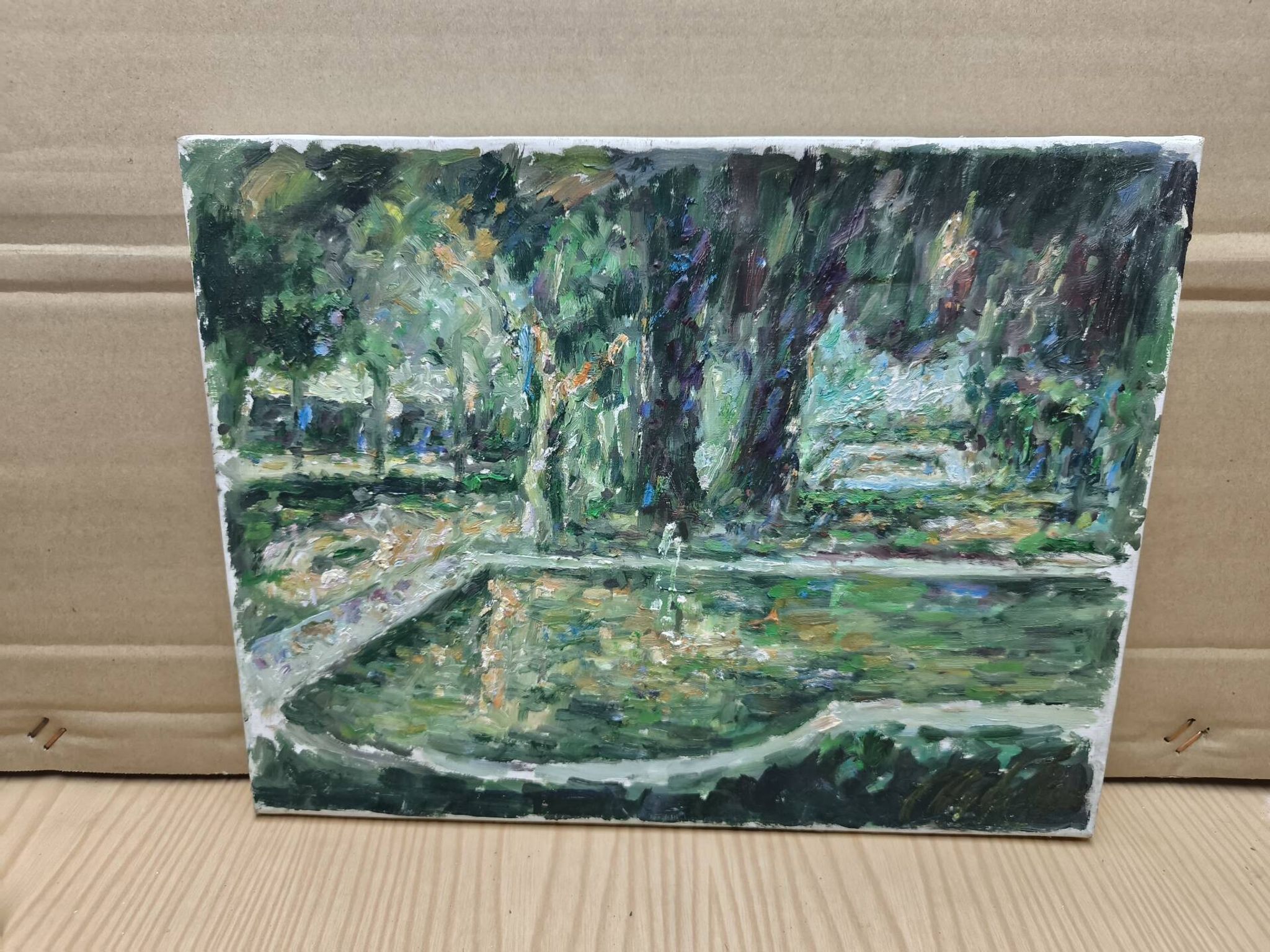 paysage à l'huile