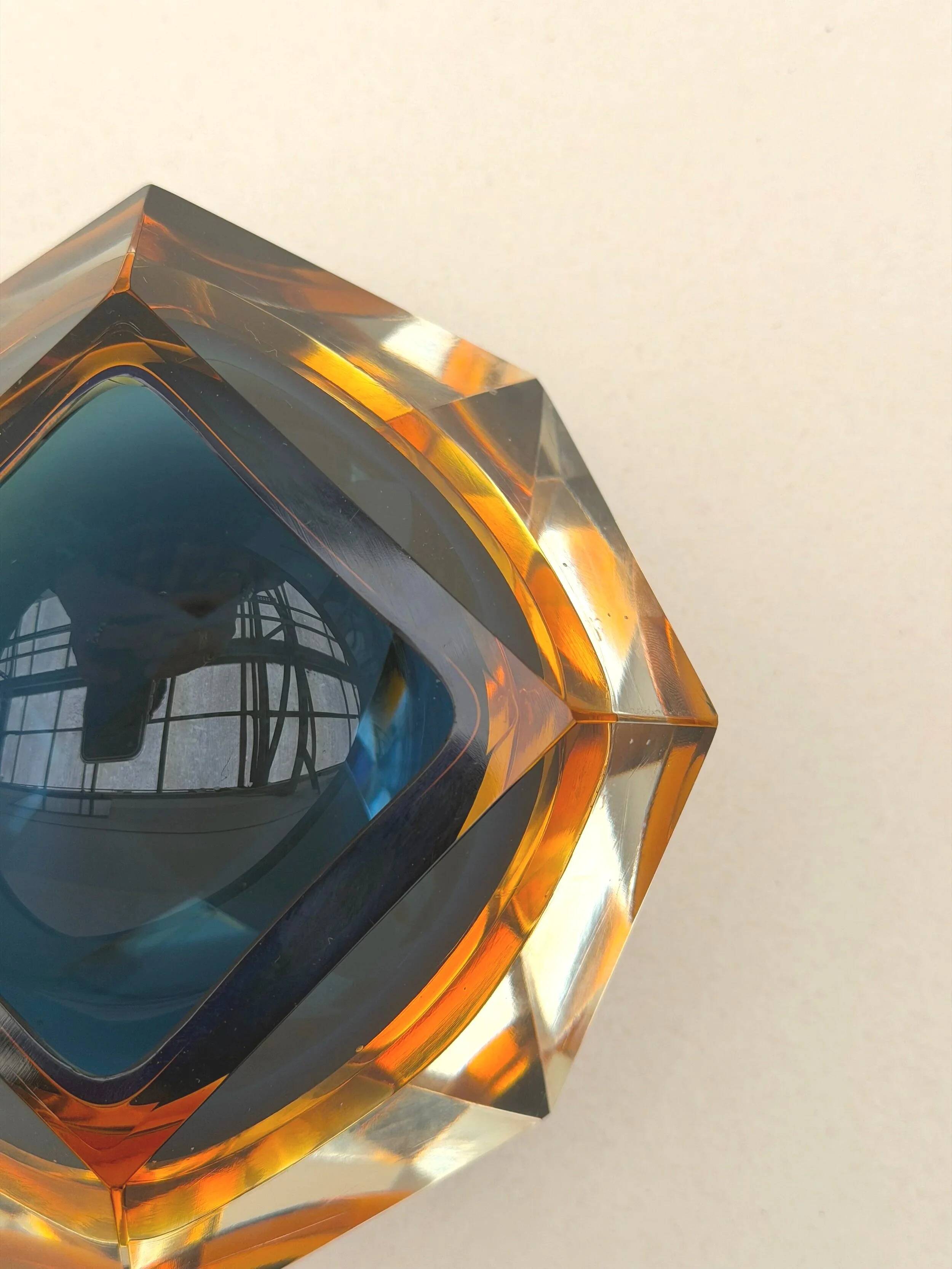 Sunk dish - Murano blown glass, Italy 1970