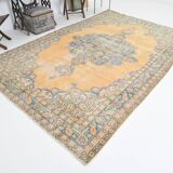 Tapis persan bleu classique 7x11, 222x330cm