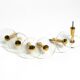 70s set of 6 coat hooks made of brass and plexiglass Vereinigte Werkstätten