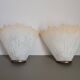 Pair of vintage French molded glass wall sconces