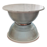 Holophane coffee table in white marble