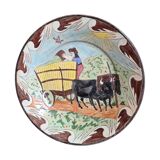 Large terracotta dish signed