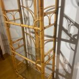 Bamboo and glass shelf