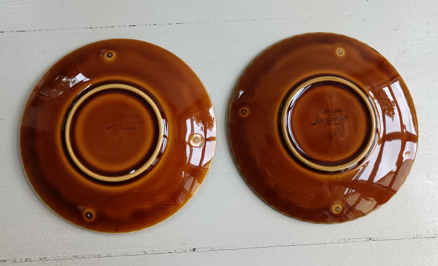 Two saucers Sarreguemines