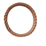 Rope mid-century french circular mirror