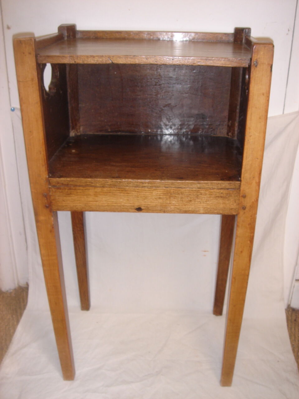 Table d'appoint, chêne avec tiroir secret, 1950