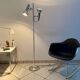 Lampe lampadaire liseuse Delmas vintage années 70 chrome & alu