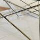 Vintage glass and chrome metal coffee table 1960