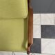 Yellow fabric and wood relax chair 1960s