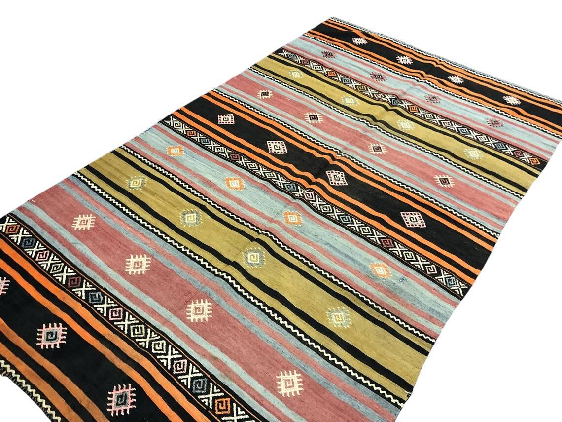 Oushak Vintage Wool Kilim Runner
