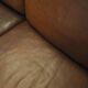 Brown leather sofa, Danish design, 1970s, production: Denmark