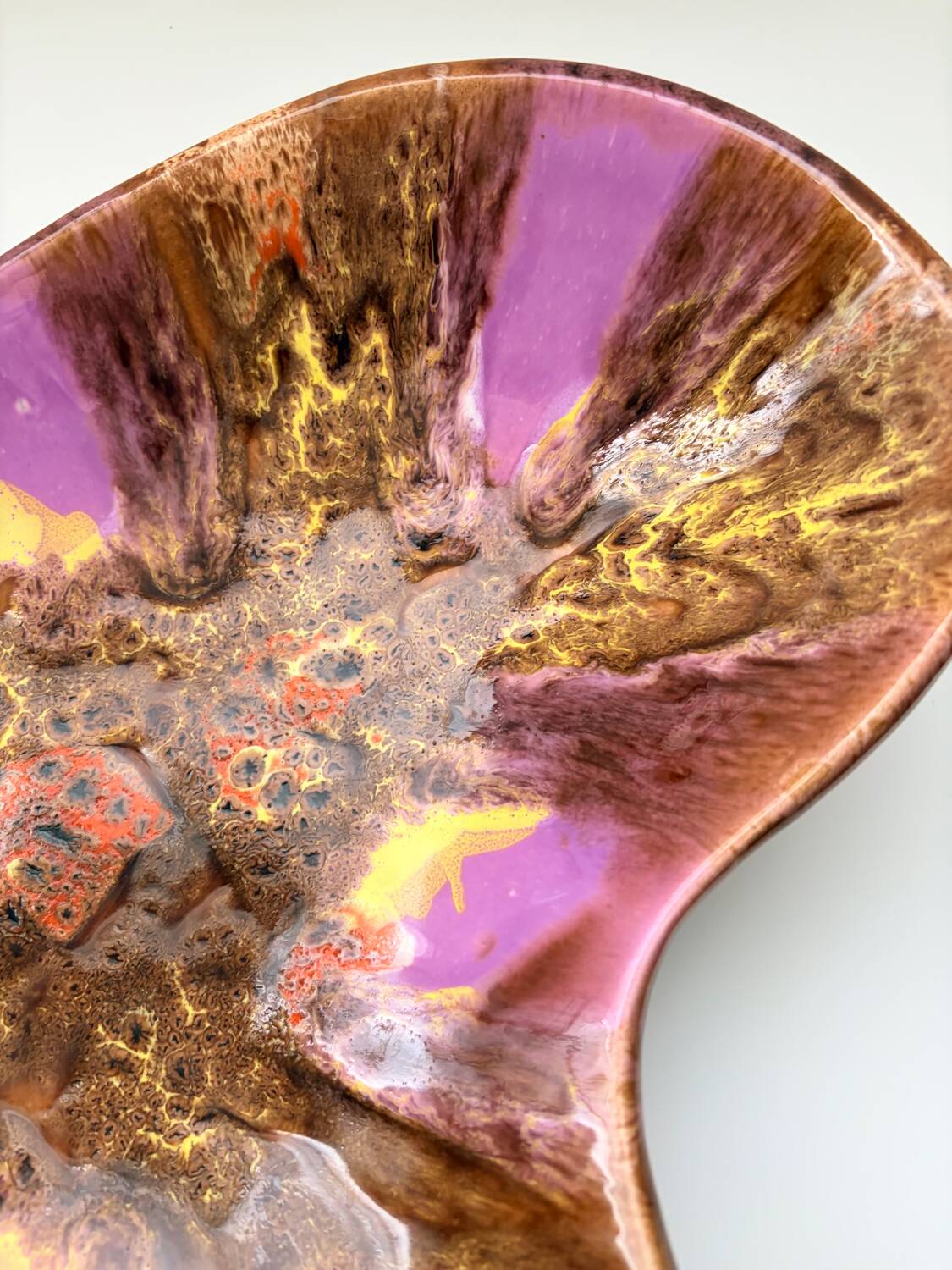 Vintage Vallauris decorative plate from the 50s/60s – glazed ceramic