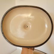 Oval casserole in red enamelled cast iron Enzo Mari La Mama 25