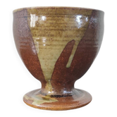 Coupe / Tasse haute en grès vintage - Design Brutaliste