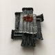 Vintage Italian brutalist wrought iron wall lamp by Albano Poli for Poliarte, set of 4.
