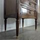 Louis XVI style chest of drawers in mahogany and Carrara marble