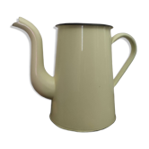 Vintage Yellow Enameled Sheet Metal Coffee Pot