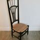 Chaise de nourrice provençale avec assise cannée ancienne
