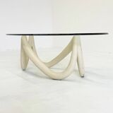 Oval coffee table with sculptural base by Armando Rosato