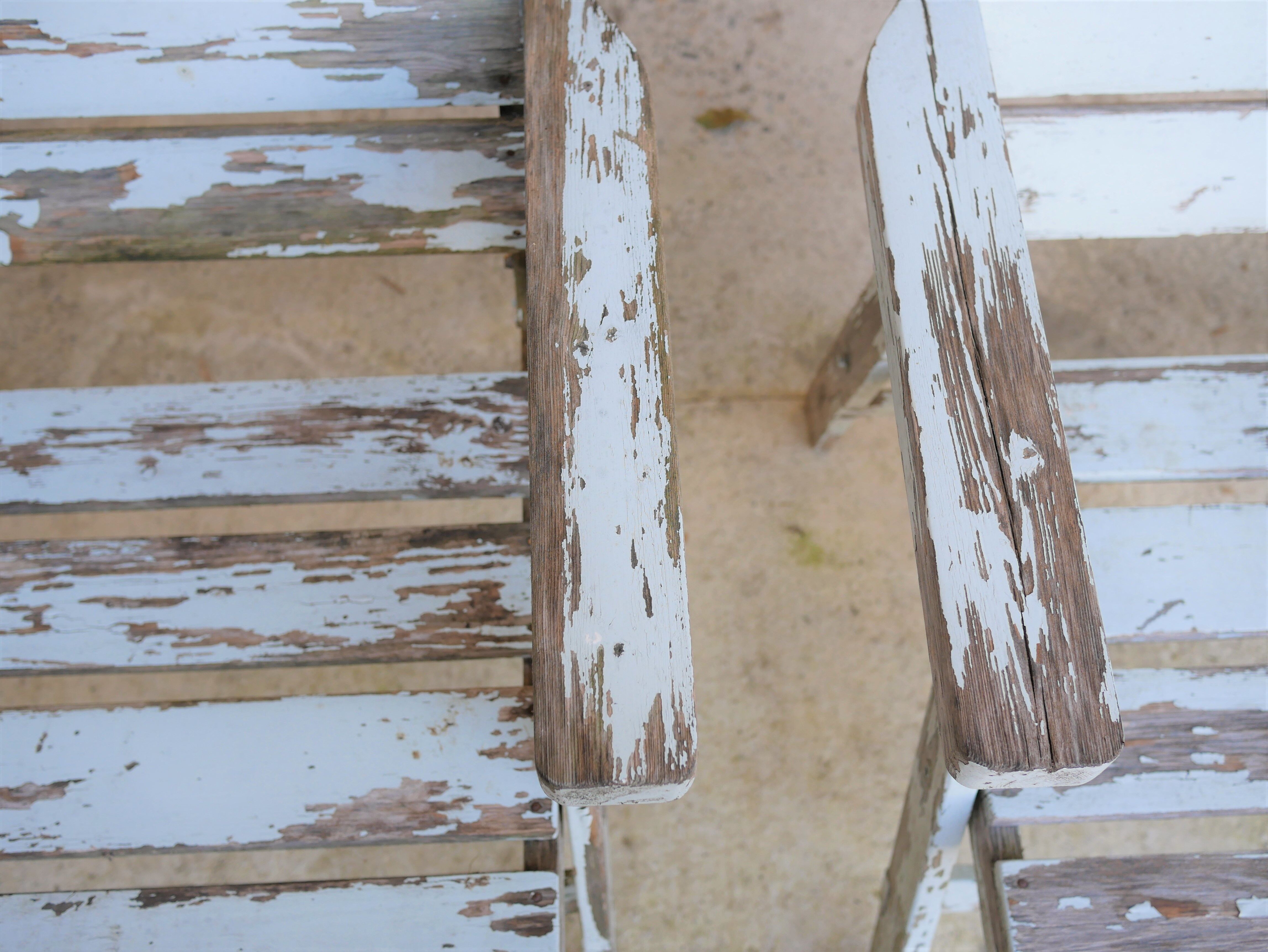 Vintage wooden folding garden chair