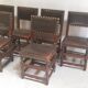 a set of six leather chairs and nails