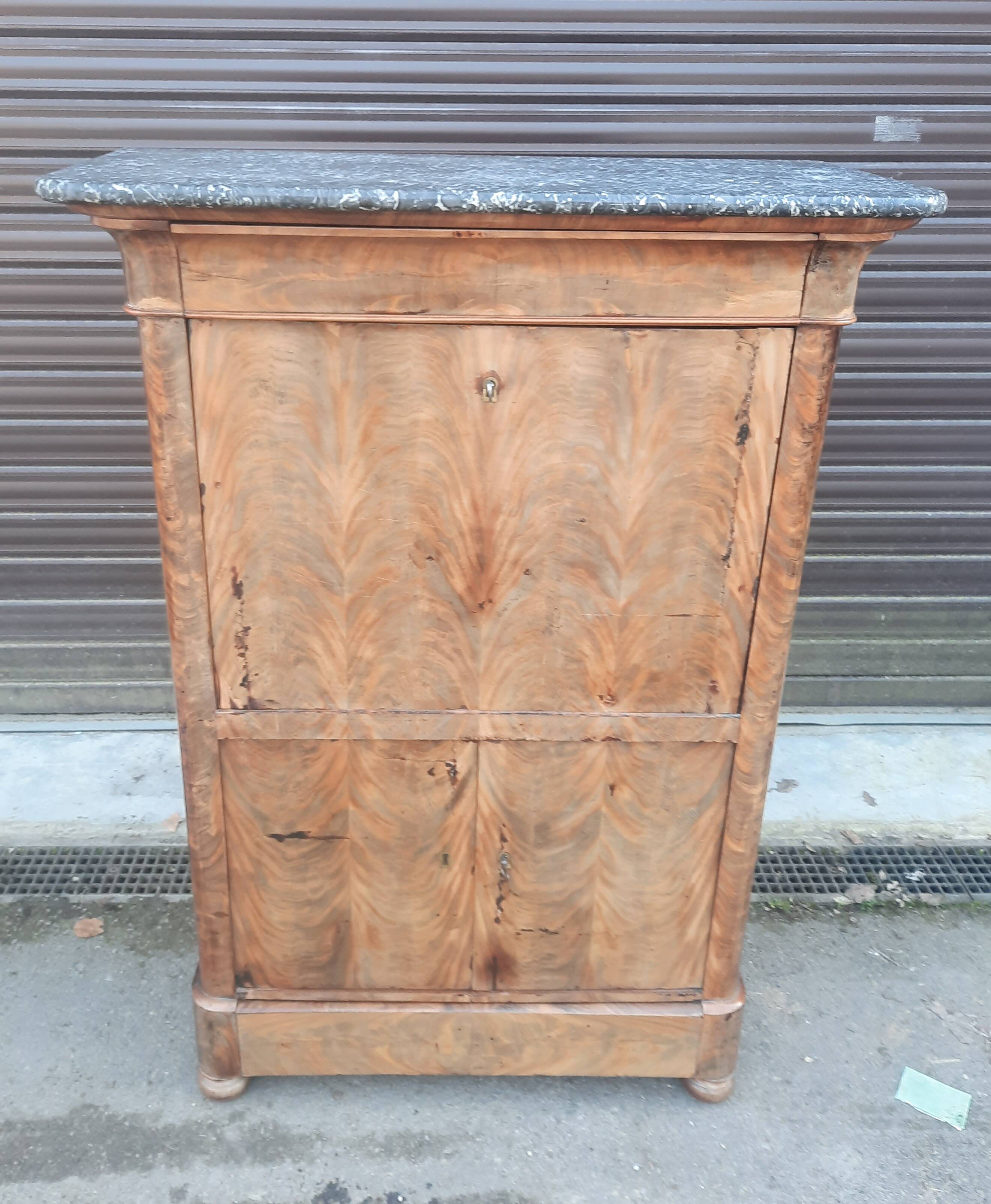 Louis Philippe secretaire in mahogany