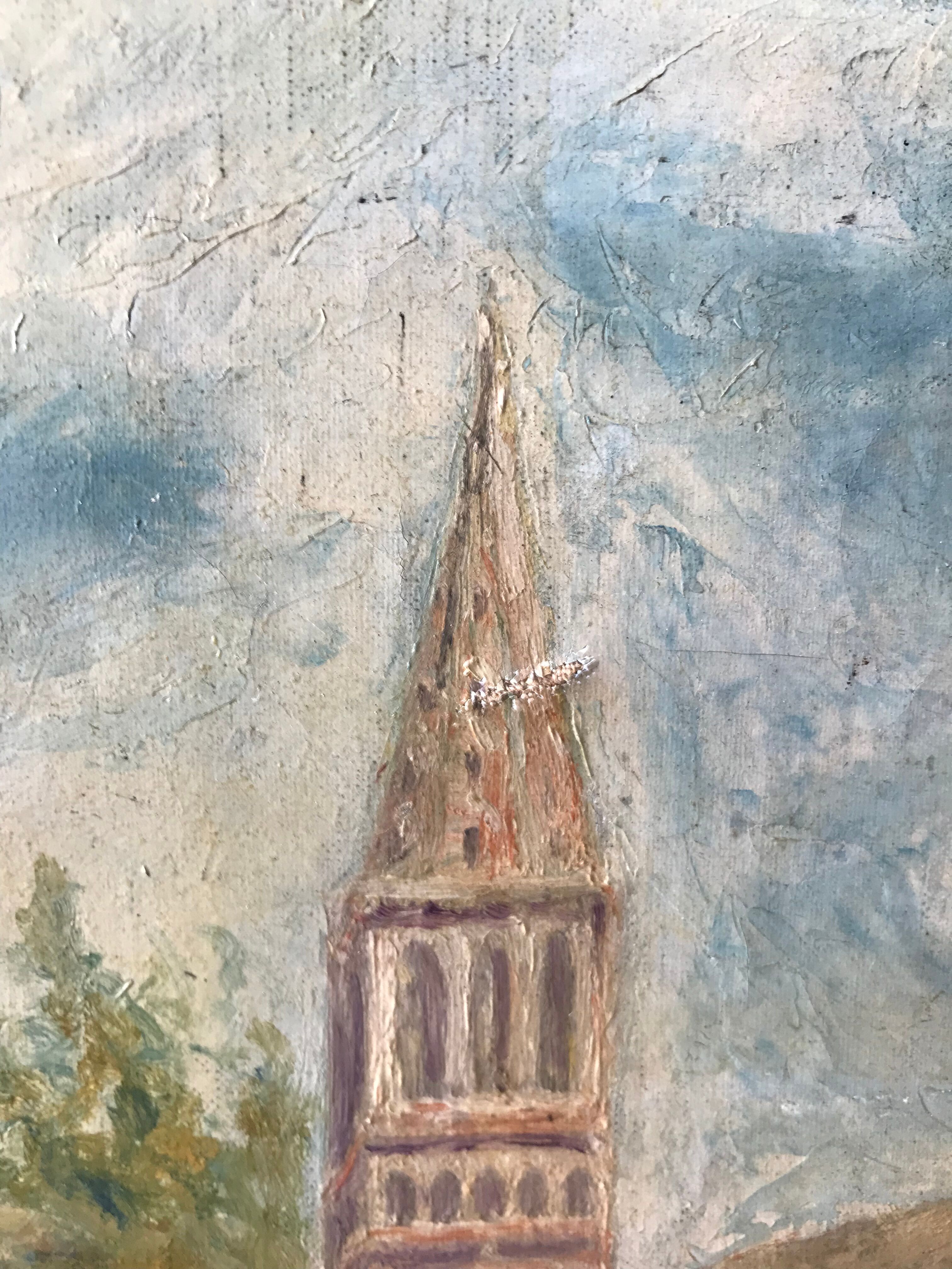 Oil on canvas landscape