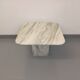 Table basse vintage en marbre blanc des années 70
