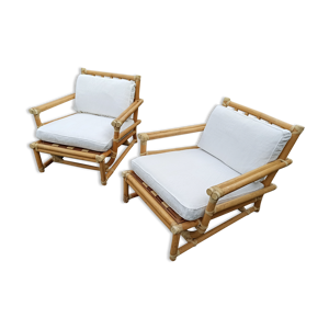 Paire de fauteuils Lyda - bambou