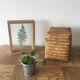 Square vintage wicker box