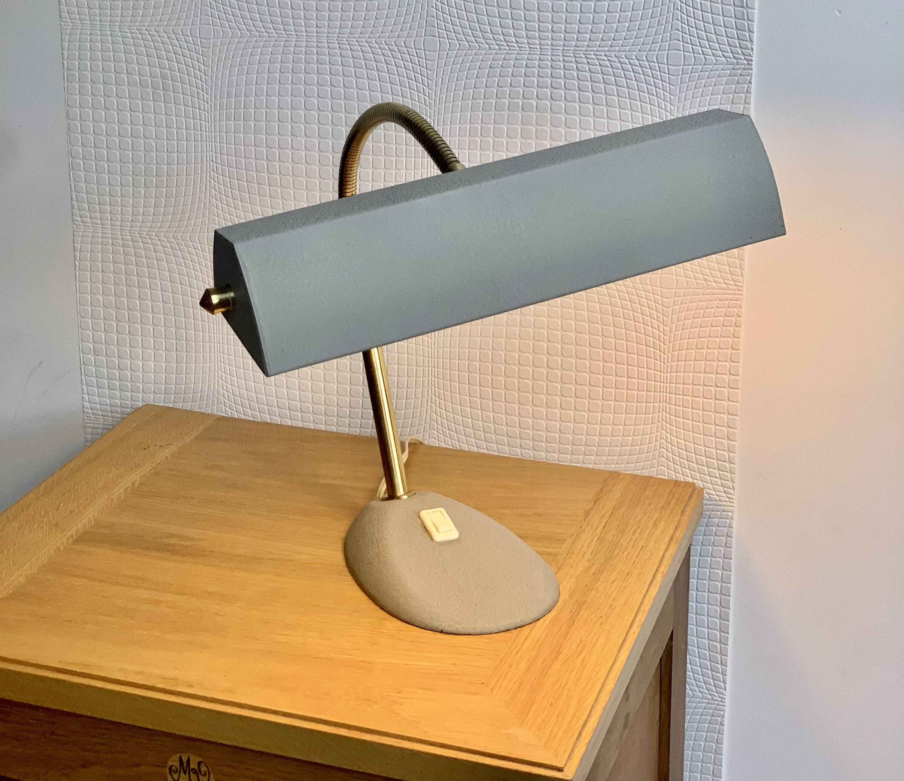 Industrial Aluminor notary banker type desk lamp